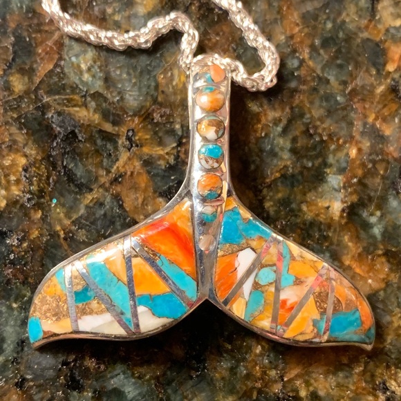 🌷NWT Spiny oyster & copper/turquoise pendant! - Picture 6 of 8